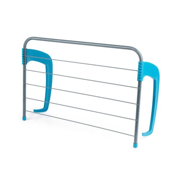 Beldray 6-Bar Radiator Attachable Airer For Hand Towels Or Clothes - Turquoise/Grey