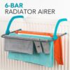 Beldray 6-Bar Radiator Attachable Airer For Hand Towels Or Clothes - Turquoise/Grey - Image 3