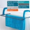 Beldray 6-Bar Radiator Attachable Airer For Hand Towels Or Clothes - Turquoise/Grey - Image 6