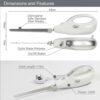Quest Electric Serrated Carving Knife Stainless Steel Blade 120W - White - Image 7
