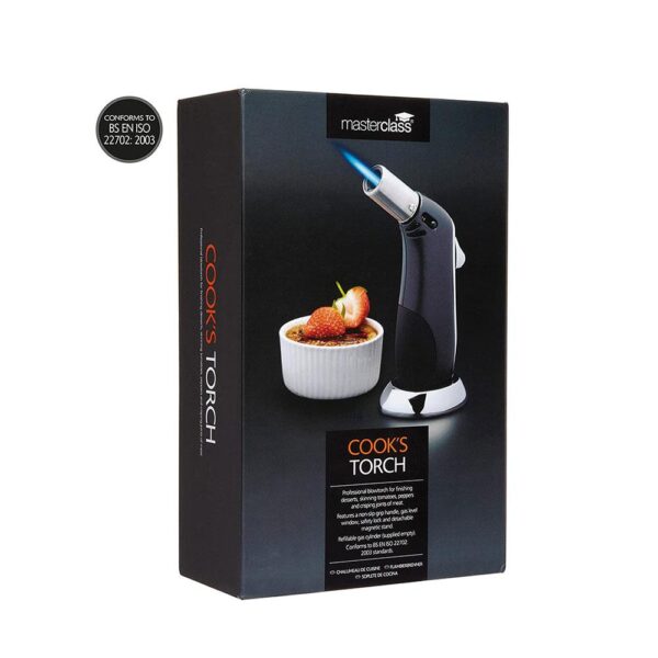 KitchenCraft MasterClass Deluxe Gas Cooking Blow Torch - Silver/Grey/Black - Image 5
