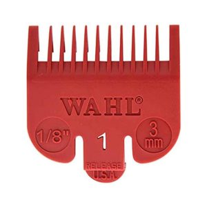 Wahl Clipper Attachment Comb Colour Coded Plastic No.1 3mm (1/8 Inch) – Red