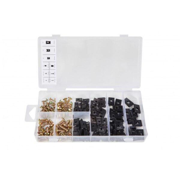 BlueSpot Assorted U-Clip And Phillips Screw Set - 170 Piece - Image 2