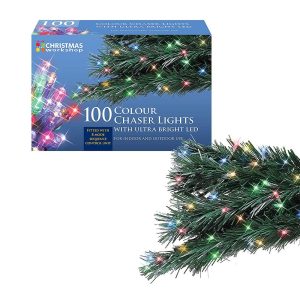 The Christmas Workshop 100 Color Chaser Lights With Ultra Bright LED 8 Light Modes – Multicolor