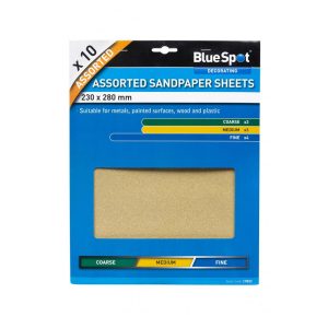 BlueSpot Assorted Sandpaper Sheets