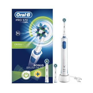 Oral-B Pro 570 Cross Action Electric Toothbrush With 3D Cleaning Action – White