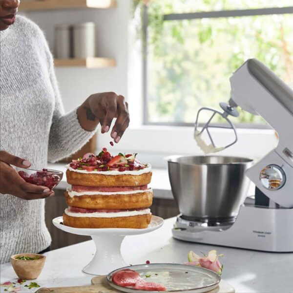 Kenwood Titanium Chef Baker XL Stand Mixer With Attachments Brushed Stainless Steel 1200 W 5 Litre - White - Image 6