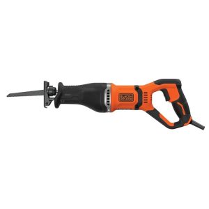 Black & Decker Corded Reciprocating Saw With Branch Holder And 2x Blades 750 W – Black/Orange
