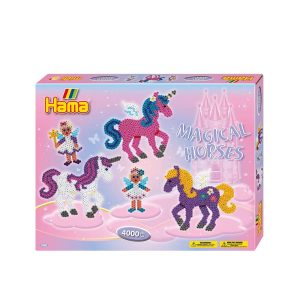 Hama Magical Horses Set Large Activity Box 4000 Colourful Beads – Multicolour
