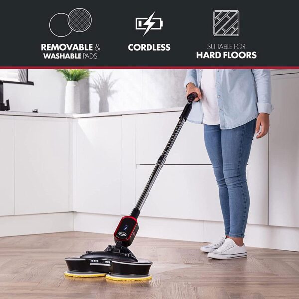 Ewbank Lightweight Cordless Floor Polisher And Cleaner 14.8V 350ml Black/Red BuysBest