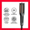 Revlon Double Straight Hair Straightener Copper Ceramic Dual Plate 10 Heat Settings - Black - Image 3