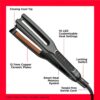 Revlon Double Straight Hair Straightener Copper Ceramic Dual Plate 10 Heat Settings - Black - Image 5