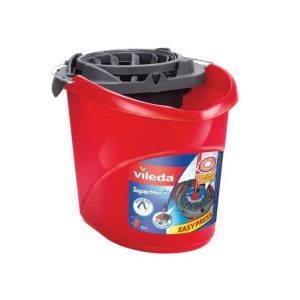 Vileda SuperMocio Mop Bucket With Torsion Wringer 10 Liter Capacity – Red