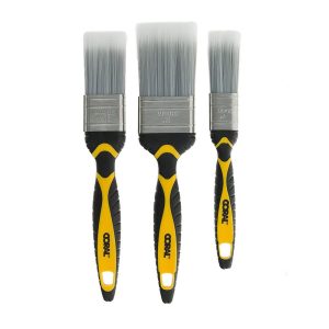 Coral Shurglide Paint Brushes With No Loss of Bristle SRT Paintbrush Heads 3 Piece Pack Set