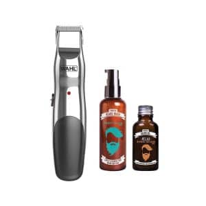 Wahl Complete Beard Trimmer & Grooming set + Beard Oil, Wash & Beard Cutting Kit