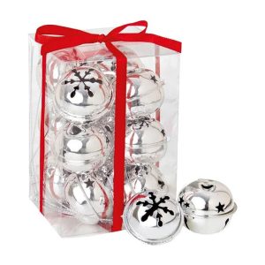Premier Christmas Jingle Bells 4cm 12 Piece – Silver