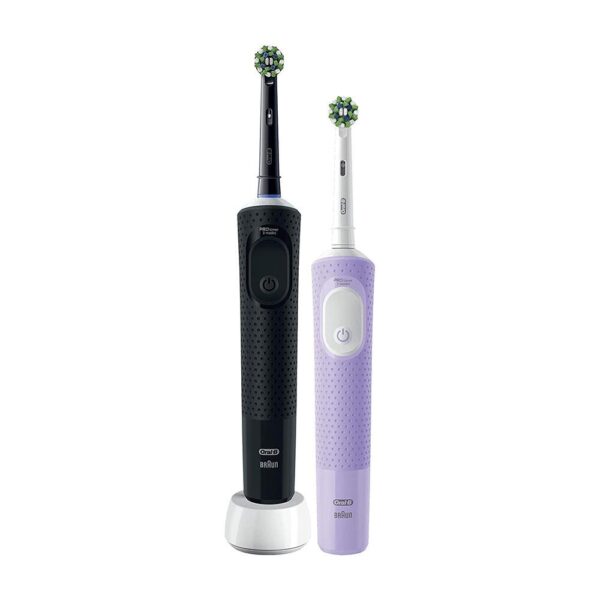 Oral-B Vitality PRO Electric Toothbrush 2 Toothbrush Heads 3 Cleaning Modes Gift Edition Duo Pack - Black/Lilac - Image 2