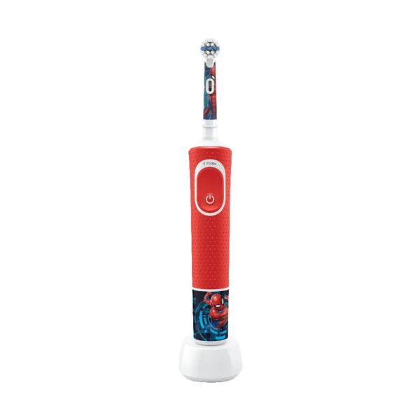 Oral-B Marvel Spiderman Kids Electric Toothbrush For Ages 3+ 2 Modes Exclusive Travel Case - Red - Image 2