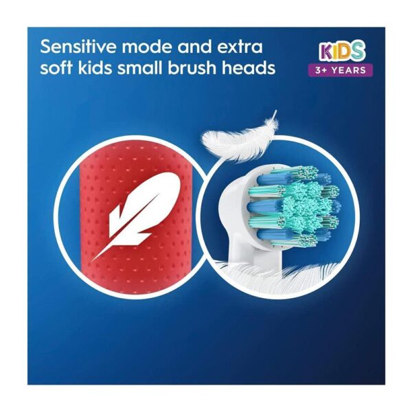 Oral-B Marvel Spiderman Kids Electric Toothbrush For Ages 3+ 2 Modes Exclusive Travel Case - Red - Image 7
