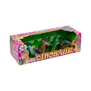 Peterkin Baby Dinosaur Playset Soft Squeezy Dinosaurs Figures Toys 6 Piece Set – Multicolour
