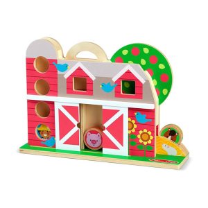 Melissa & Doug GO Tots Barnyard Tumble Wooden Toy With Collectible Characters – Multicolour