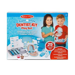 Melissa & Doug Super Smile Dentist Play Set Kids Role Play Toys 25 Piece – Multicolour