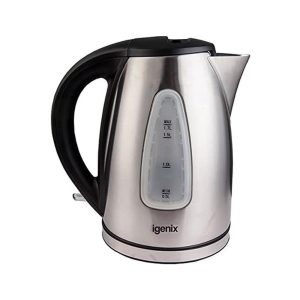 Igenix Cordless Electric Jug Kettle Brushed Stainless Steel 3000 W 1.7 Litre – Silver
