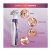 Wahl Pure Radiance Womens Face And Body Hair Remover 4 In 1 Facial Hair Bikini Underarms Legs Trimmer - Purple - Image 4