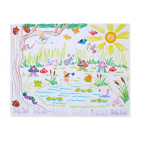 Melissa & Doug Stamp-A-Scene Fairy Garden Wooden Stamp Toys Set - Multicolour - Image 5