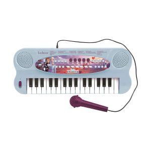 Lexibook Disney Frozen II Elsa Anna Olaf Electronic Keyboard With Mic And Line-In Cable 32 Keys Piano – Blue/Purple
