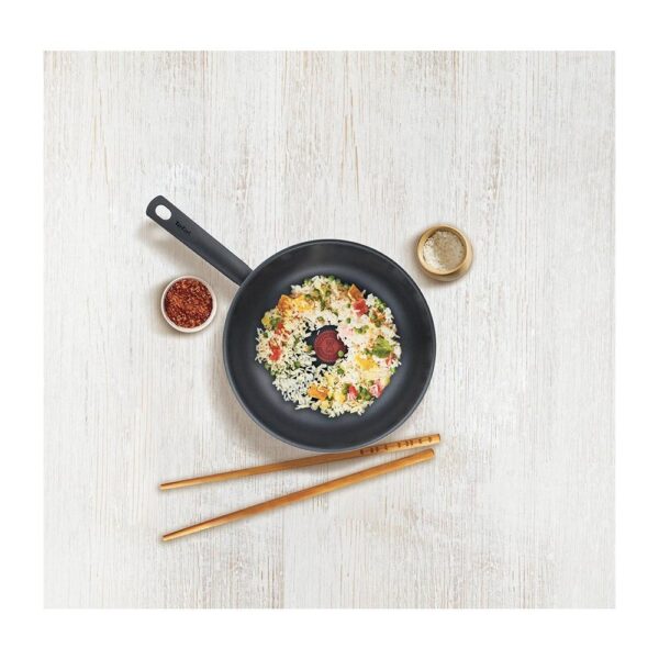 Tefal Day By Day 28cm Wok Titanium Non-Stick Coating Thermo Signal - Black - Image 7