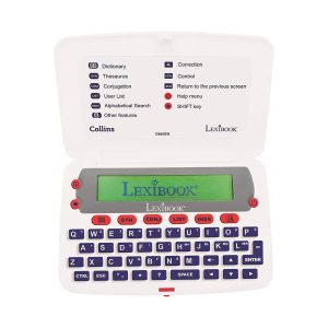 Lexibook Collins English Electronic Dictionary With Thesaurus Definitions Conjugation – Blue/White