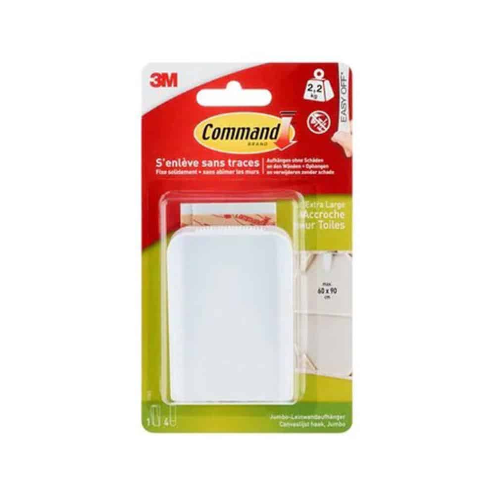 3M Command Canvas Hanger Jumbo 1 Hanger And 4 Large Strips 2.2kg