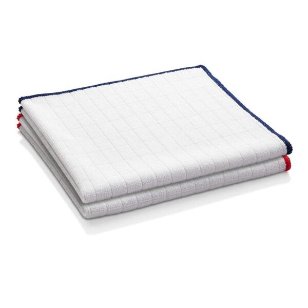 E-Cloth Essentials Wash And Wipe Kitchen Dish Cloths 32cm x 32cm 2 Pack - Red/Blue/White - Image 4