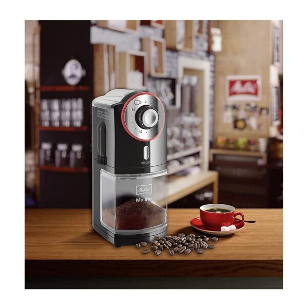 Melitta Molino Electrical Coffee Grinder 100W 200g Bean Capacity - Black - Image 2