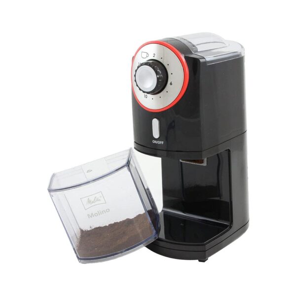 Melitta Molino Electrical Coffee Grinder 100W 200g Bean Capacity - Black - Image 4