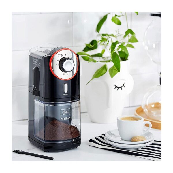 Melitta Molino Electrical Coffee Grinder 100W 200g Bean Capacity - Black - Image 7
