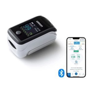 Omron P300 Intelli IT Fingertip Pulse Oximeter For Blood Oxygen Saturation SPO2 With Bluetooth And Companion App – Black