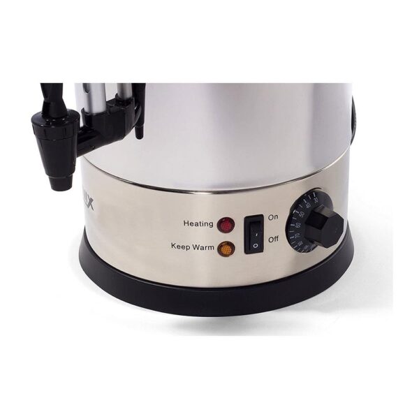 Igenix Catering Tea Urn Hot Water Boiler Stainless Steel 1650W 15 Liter - Silver - Image 7