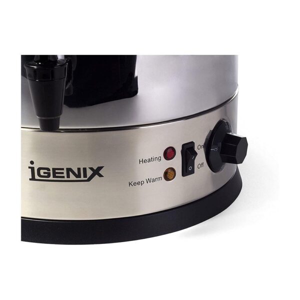 Igenix Catering Tea Urn Hot Water Boiler Stainless Steel 1650W 15 Liter - Silver - Image 8