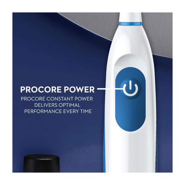 Oral-B Pro Battery Toothbrush Precision Clean Replaceable Brush Head With 2 Batteries - White - Image 3