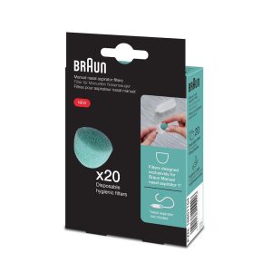 Braun Manual Nasal Aspirator 1 Filters With 20 Disposable Hygienic Filters – Blue