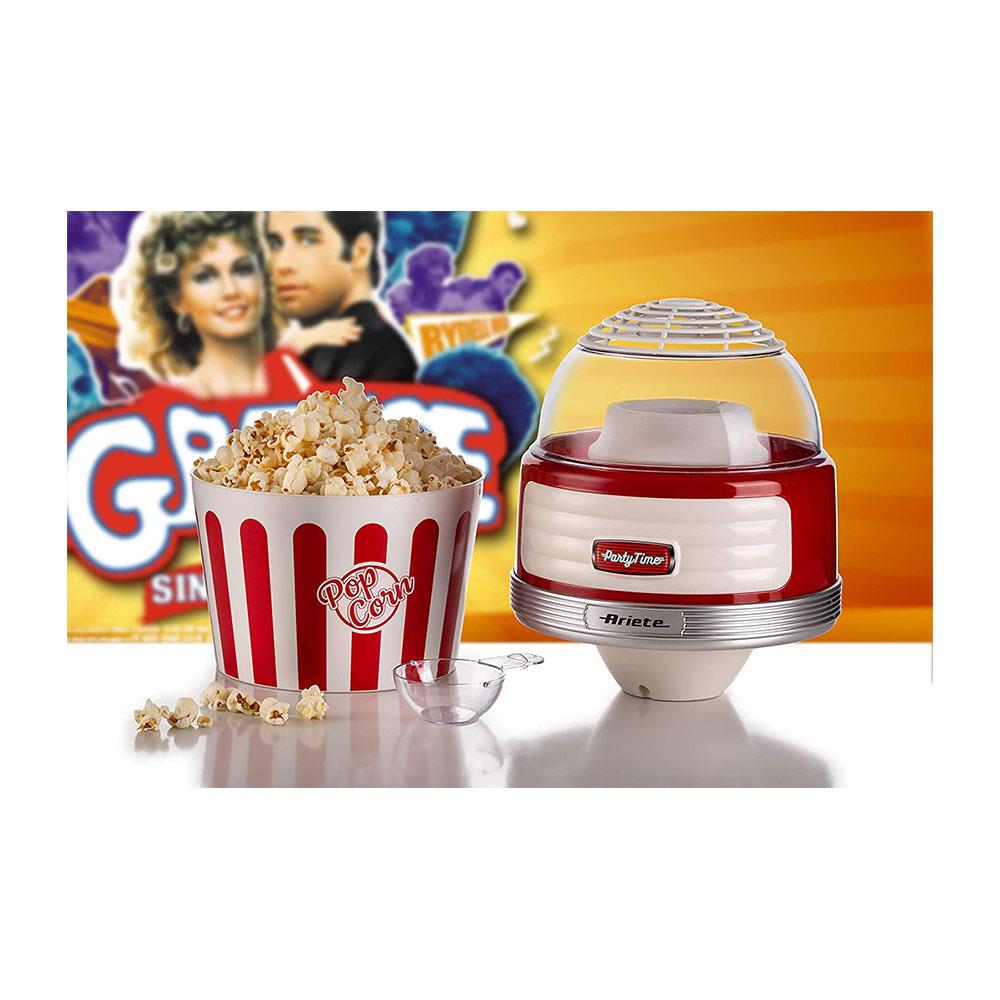 Ariete Retro Popcorn Maker Machine With Serving Bowl 1100W - Red