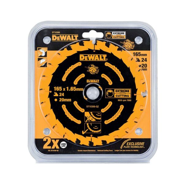 Dewalt 165mm 24T Extreme Framing Circular Saw Blade - Image 3