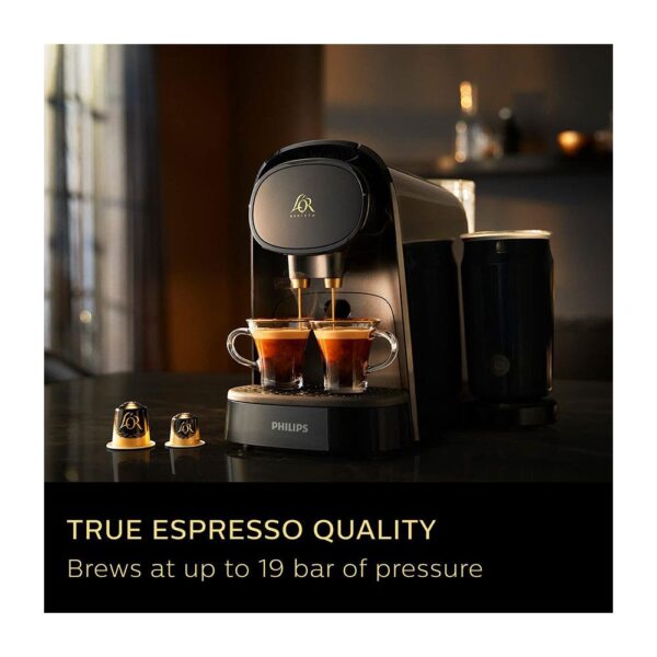 Philips L'Or Barista Capsule Coffee Machine And Milk Frother 19 Bar Pump Pressure 1450W 1 Litre - Black - Image 4