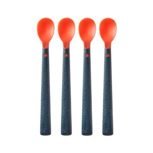 Tommee Tippee Heat Sense Weaning Spoons With BACSHIELD Antibacterial And Long Anti-Slip Handles 4M+ 4 Pack