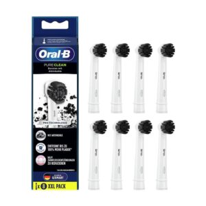Oral-B PureClean Charcoal Electric Toothbrush Head White – Pack of 8