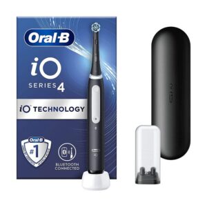 Oral-B iO4 Electric Toothbrush With 1 Toothbrush Head And Travel Case – Black