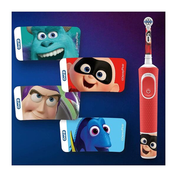 Oral-B Disney Pixar Kids Electric Toothbrush 1 Handle And 1 Travel Case - Red - Image 3