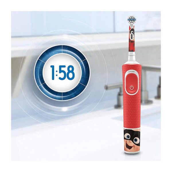 Oral-B Disney Pixar Kids Electric Toothbrush 1 Handle And 1 Travel Case - Red - Image 4